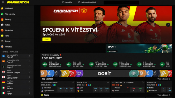 Oficiální web Parimatch v Česku